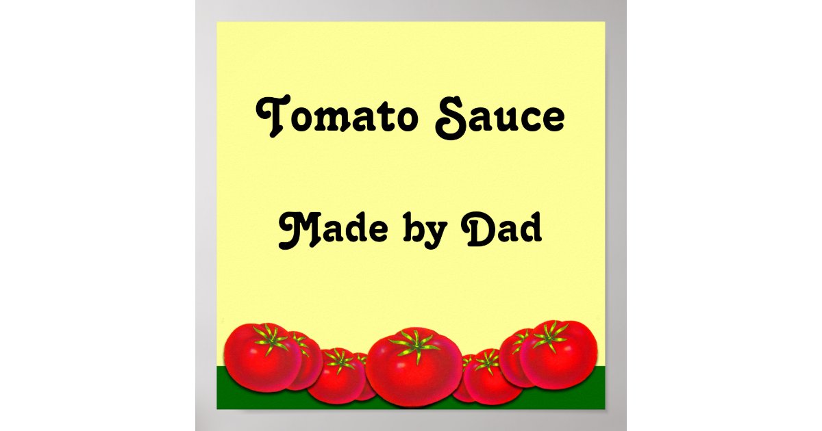 Tomato Sauce Custom Label Art Print Zazzle