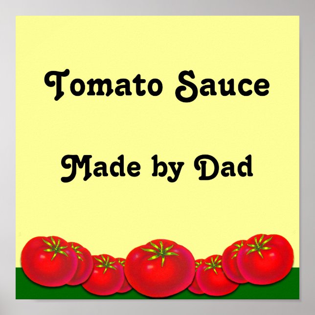 Tomato Sauce Custom Label Art Print (Front)