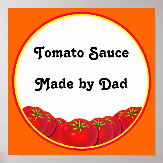 Tomato Sauce Custom Label Art Print (Front)