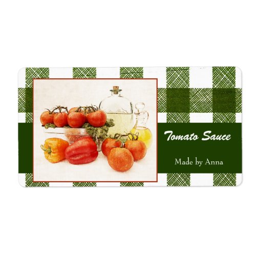 Tomato sauce food labels