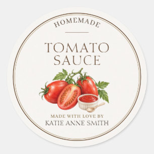 Tomato Sauce Labels Personalized Canning Stickers