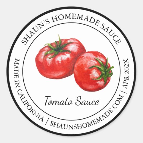 Tomato Sauce Modern label