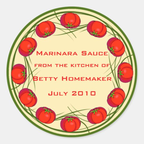 Tomato Sauce or Marinara Sauce Labels