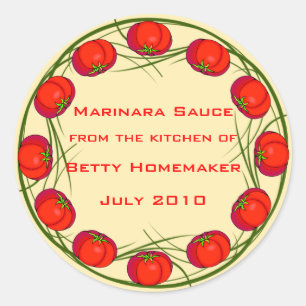 Tomato Sauce or Marinara Sauce Labels