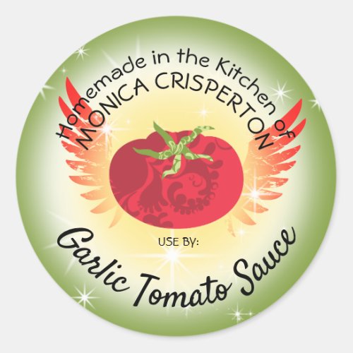 Tomato sauce personalized food canning label