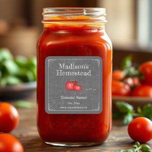 Tomato Sauce Square Sticker