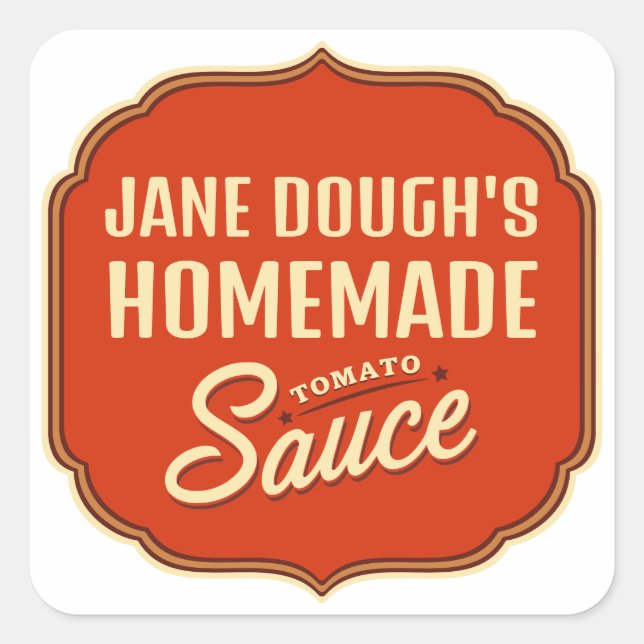 Tomato Sauce Square Sticker (Front)