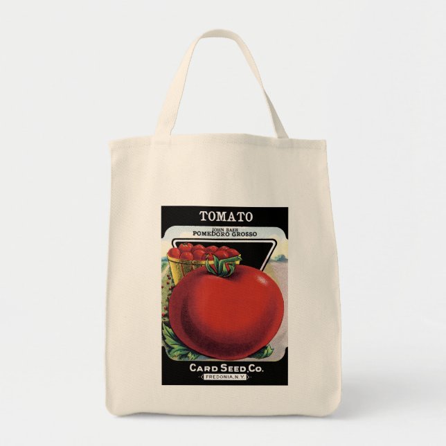 Tomato Seed Packet Label Tote Bag (Front)