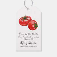 Tomato Seed Packet Memorial Funeral