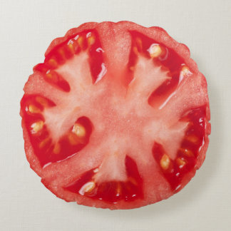Tomato Slice Round Pillow