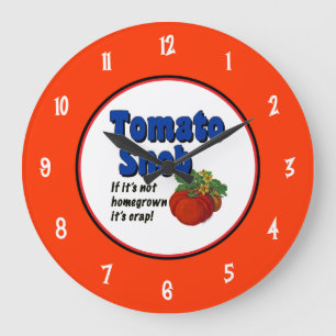 Tomato Snob Saying with Numbers Wall Clock