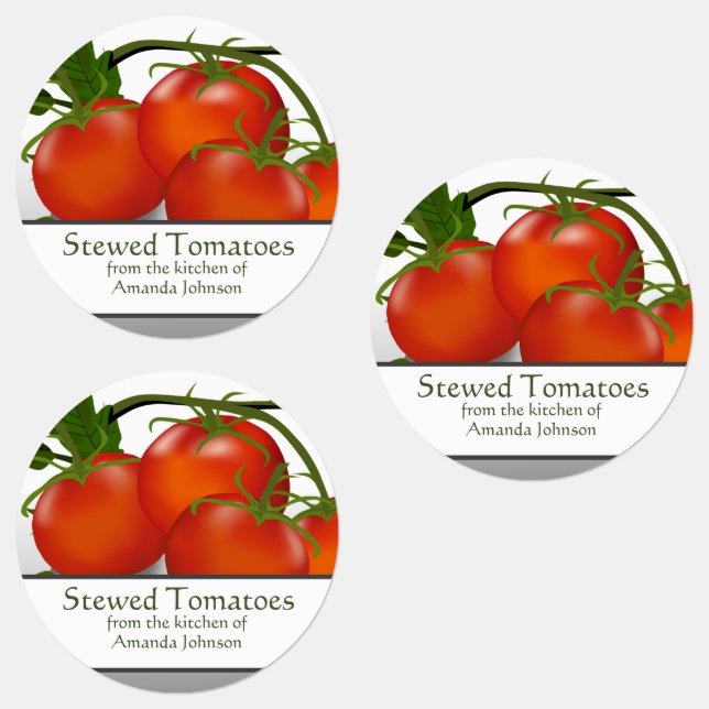 Tomato Stewed Tomatoes Canning Food Labels (Group)