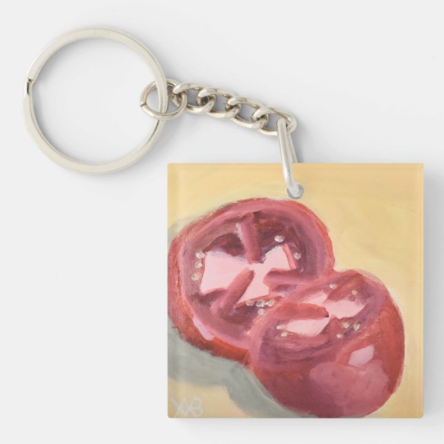 Tomato Study Keychain (Front)