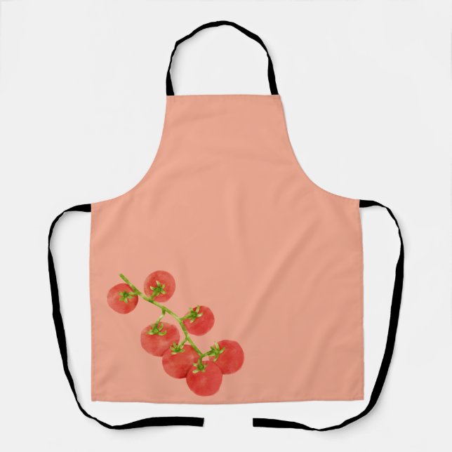 Tomato summer veggie garden trendy apron (Front)