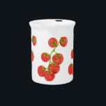 Tomato summer veggie garden trendy beverage pitcher<br><div class="desc">Tomato summer veggie garden trendy beverage pitcher</div>