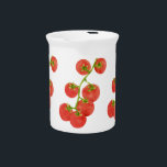 Tomato summer veggie garden trendy beverage pitcher<br><div class="desc">Tomato summer veggie garden trendy beverage pitcher</div>