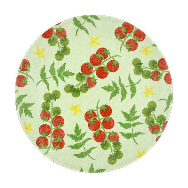 Tomato Tango: Vintage Vegetable Print Cutting Board (Front)