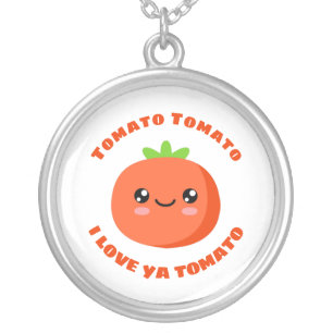 Tomato Tomato I love ya Tomato Silver Plated Necklace