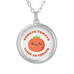 Tomato Tomato I love ya Tomato Silver Plated Necklace