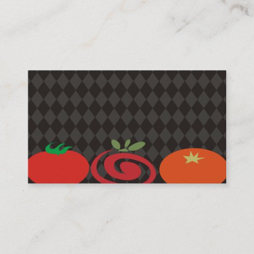 Customizable tomato trio cooking culinary catering business car business card template