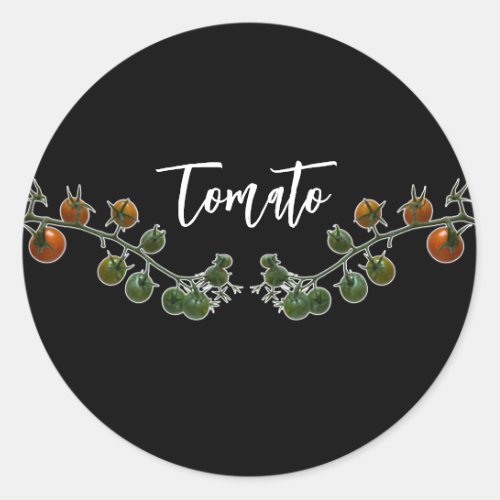 TOMATO VINE PHOTO CLASSIC ROUND STICKER