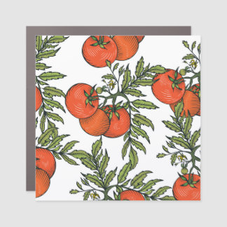 Tomato Vintage: Farm Market Illustration. Car Magnet
