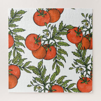 Tomato Vintage: Farm Market Illustration. Jigsaw Puzzle