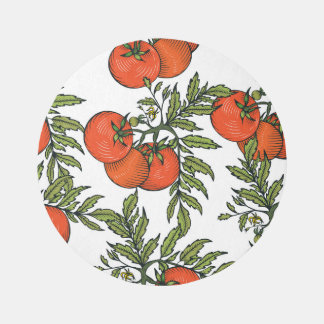 Tomato Vintage: Farm Market Illustration. Rug