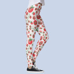 Tomato Watercolor Leggings<br><div class="desc">Fun watercolor tomatoes on the vine for foodies,  cooks,  chefs,  gardeners,  grocers and healthy eaters.  Fresh and summery to brighten up your day.  Original art by Nic Squirrell.</div>