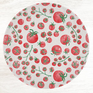 Tomato Watercolor Pattern Cutting Board