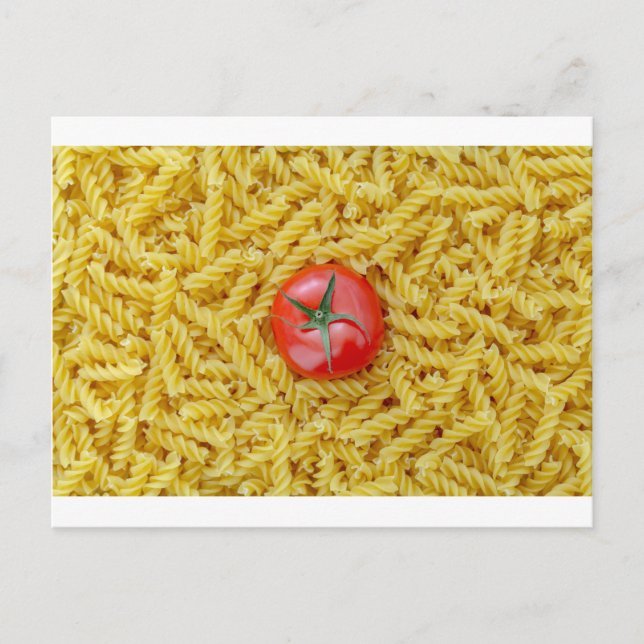 Tomato with fusilli pasta postcard (Front)