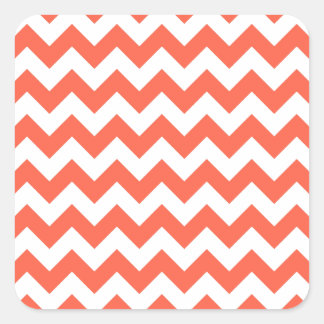 Tomato Zigzag Square Sticker