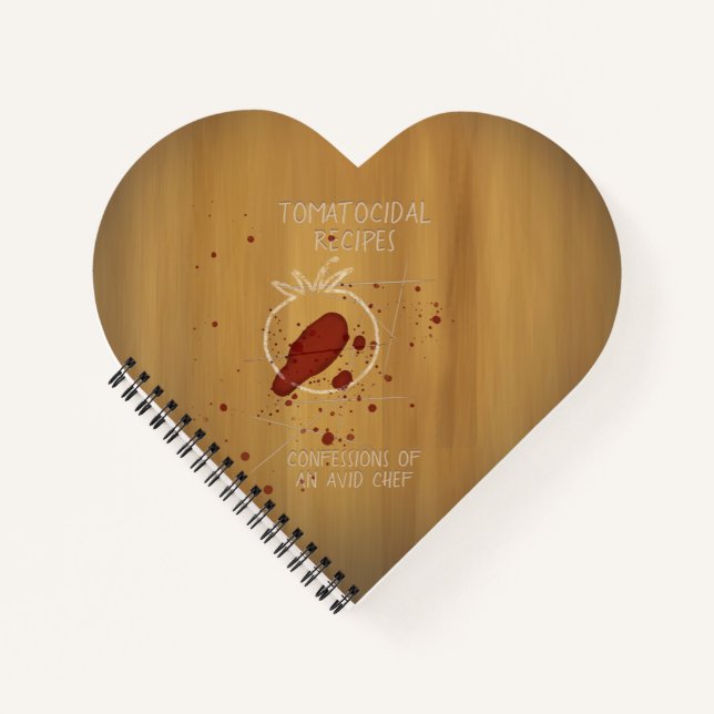 Tomatocide Chalk Outline Blood Spatter Crime Scene Notebook (Front)