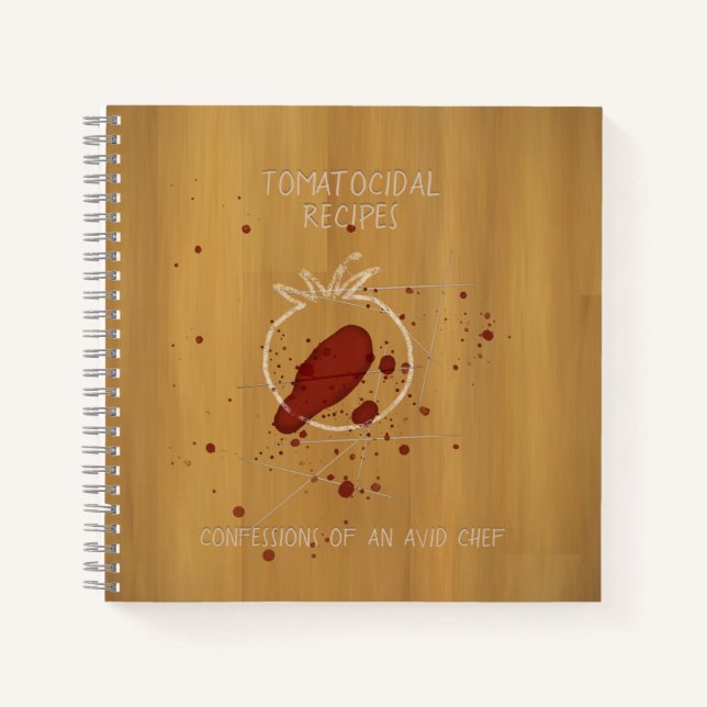 Tomatocide Chalk Outline Blood Spatter Crime Scene Notebook (Front)
