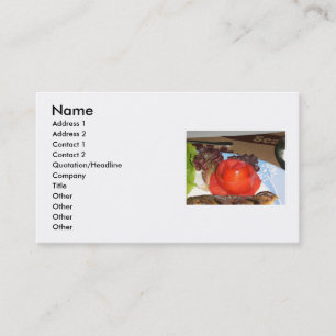 Tomatoe shaped into Rose flower Business Card