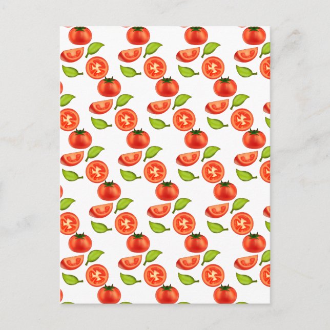 Tomatoes And Oregano Leafs Postcard (Front)