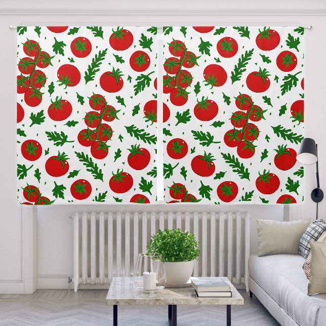 tomatoes arugula vegetables vegan vegetarian blackout curtains (Living Room)
