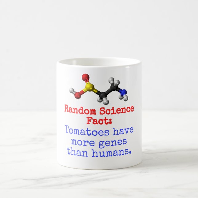 Tomatoes Have More Genes - Science Fact Coffee Mug (Center)