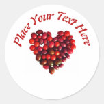 Tomatoes Heart  Classic Round Sticker