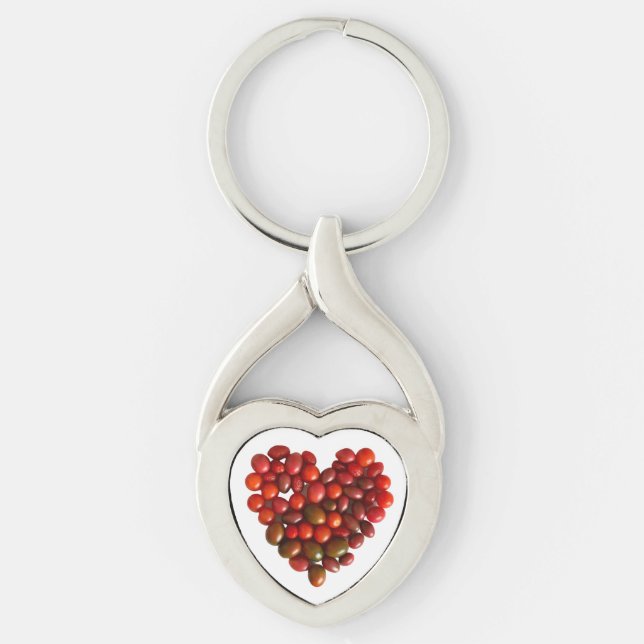 Tomatoes Heart  Keychain (Front)