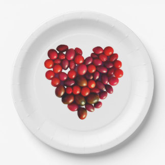 Tomatoes Heart Paper Plates