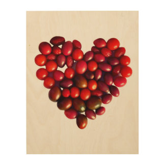 Tomatoes Heart Wood Wall Art