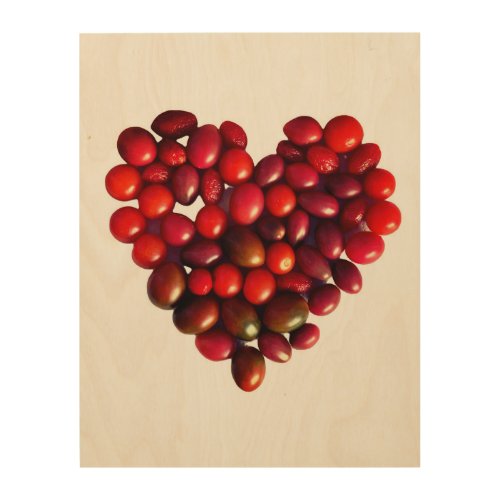 Tomatoes Heart Wood Wall Art