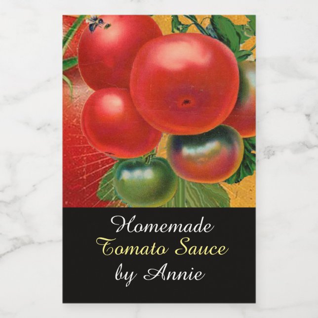 TOMATOES KITCHEN PRESERVES ,CANNINGS ,TOMATO SAUCE FOOD LABEL (Single Label)