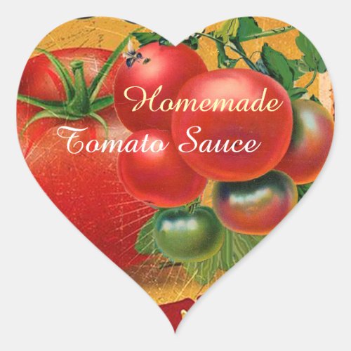 TOMATOES KITCHEN PRESERVES CANNINGS TOMATO SAUCE HEART STICKER