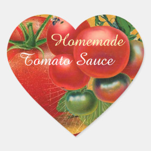 TOMATOES KITCHEN PRESERVES ,CANNINGS ,TOMATO SAUCE HEART STICKER