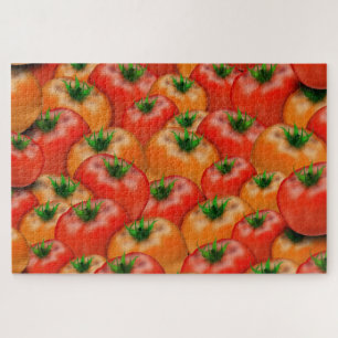 Tomatoes Pattern Impossible Hard Challenge Foodie Jigsaw Puzzle
