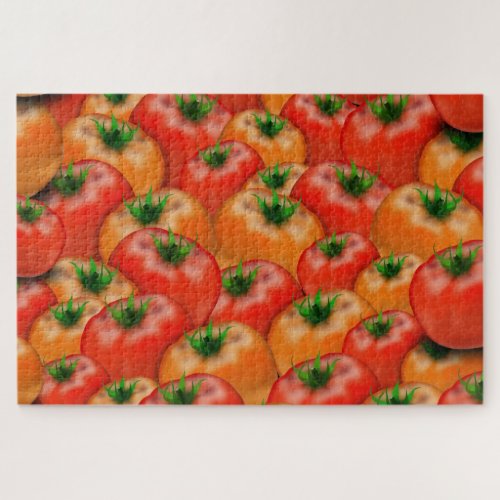 Tomatoes Pattern Impossible Hard Challenge Foodie Jigsaw Puzzle