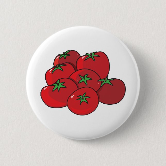 Tomatoes Pinback Button (Front)