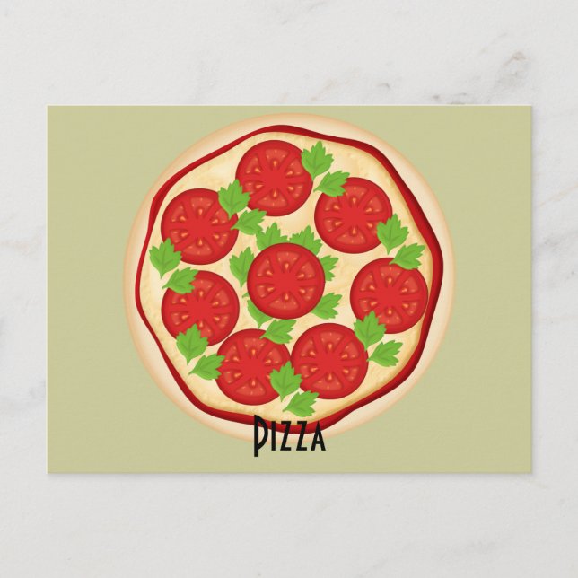 Tomatoes Pizza Recipe Card (Front)